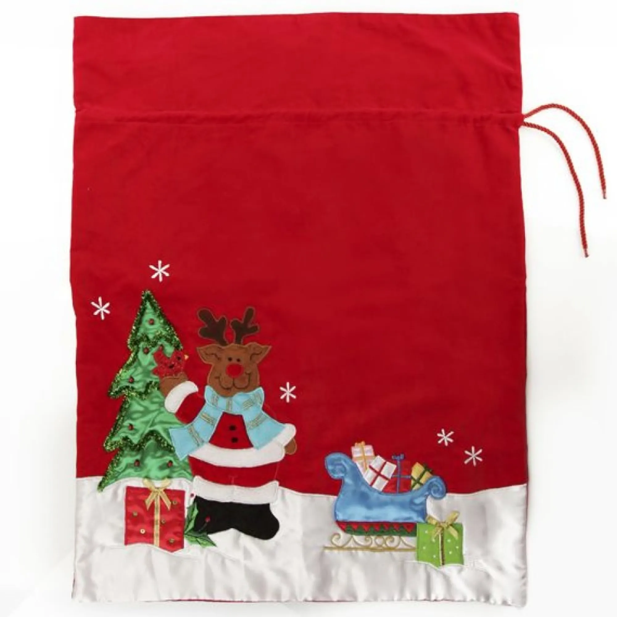 Personalised Deluxe Velvet Reindeer Sack New