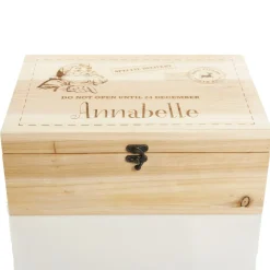 Personalised Do Not Open Wooden Christmas Eve Box Hot