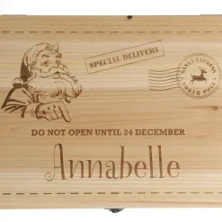 Personalised Do Not Open Wooden Christmas Eve Box Hot