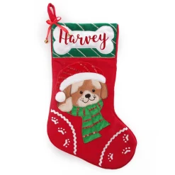Personalised Dog Christmas Stocking with Bone Best Sale