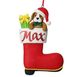 Personalised Dog in Santa Boot Christmas Decoration Flash Sale