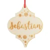 Personalised Etched Finial Christmas Decoration Clearance