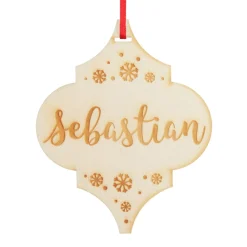 Personalised Etched Finial Christmas Decoration Clearance
