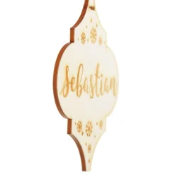 Personalised Etched Finial Christmas Decoration Clearance