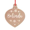 Personalised Etched Teardrop Christmas Decoration Sale