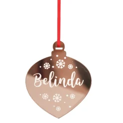 Personalised Etched Teardrop Christmas Decoration Sale