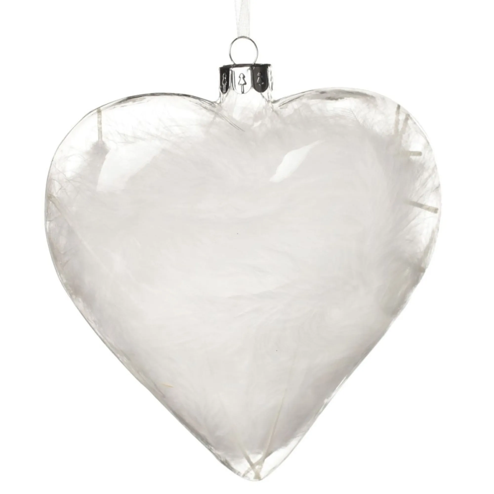 Personalised Feather Glass Heart - Feathers are Reminders - Blue Store