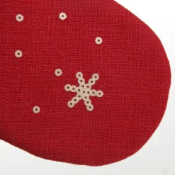 Personalised Fluffy Boy Llama Red Christmas Stocking Fashion