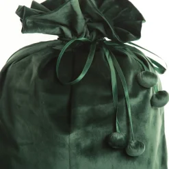 Personalised Forest Green Velvet Santa Sack New
