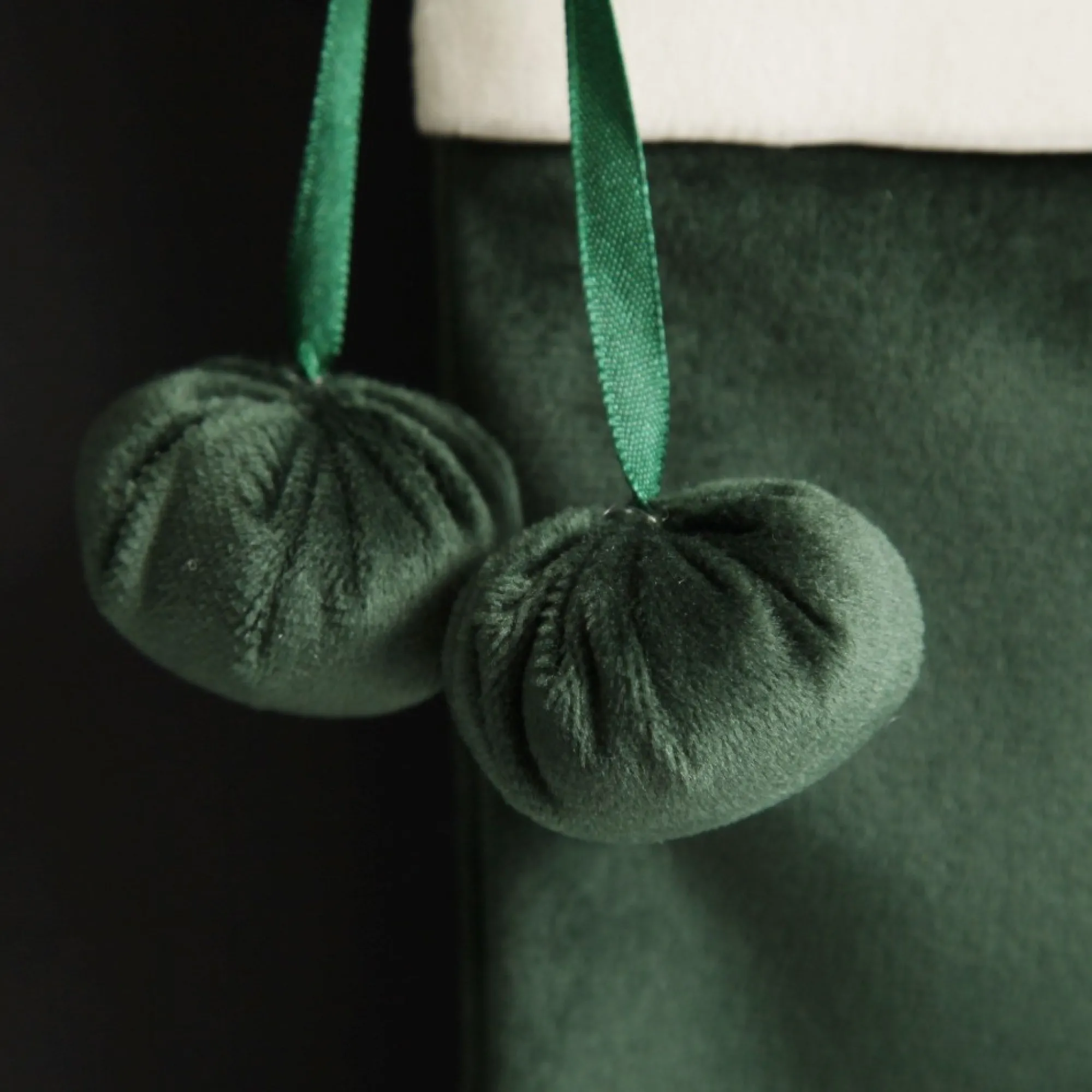 Personalised Forest Green Velvet Christmas Stocking Best