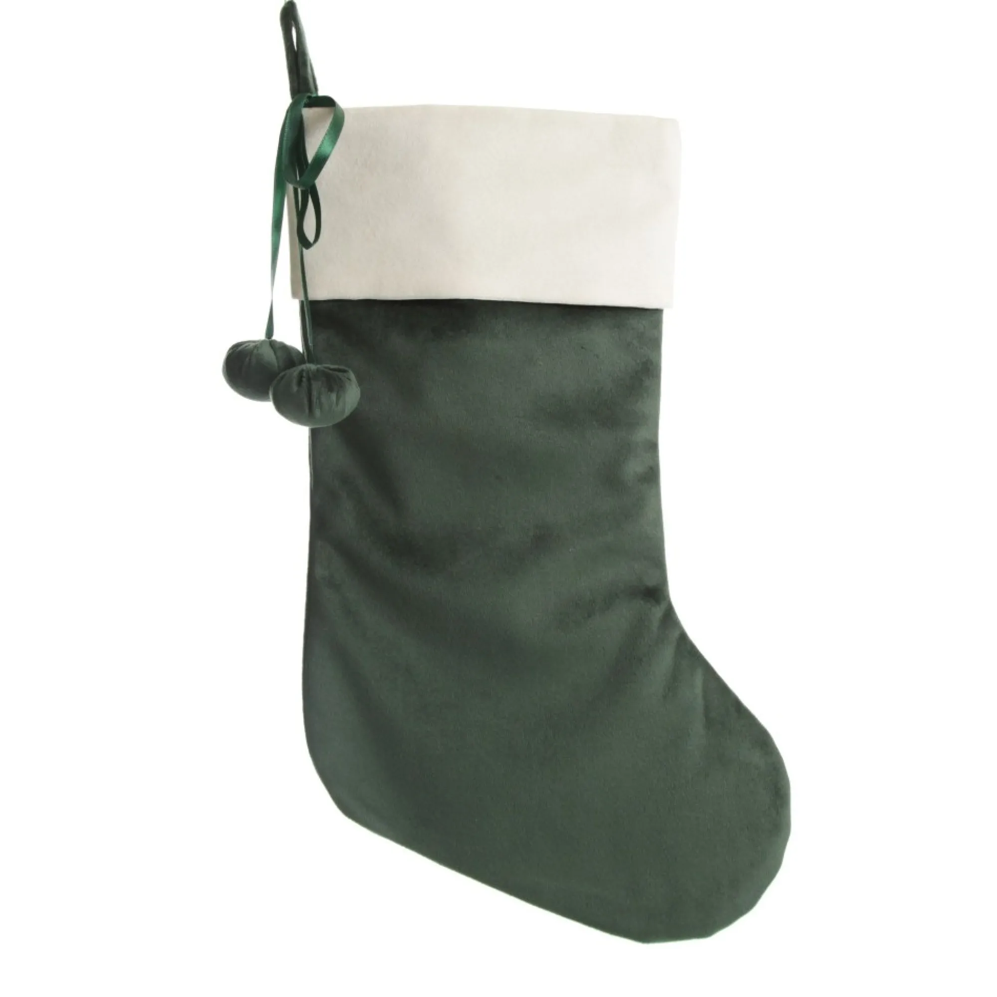 Personalised Forest Green Velvet Christmas Stocking Best