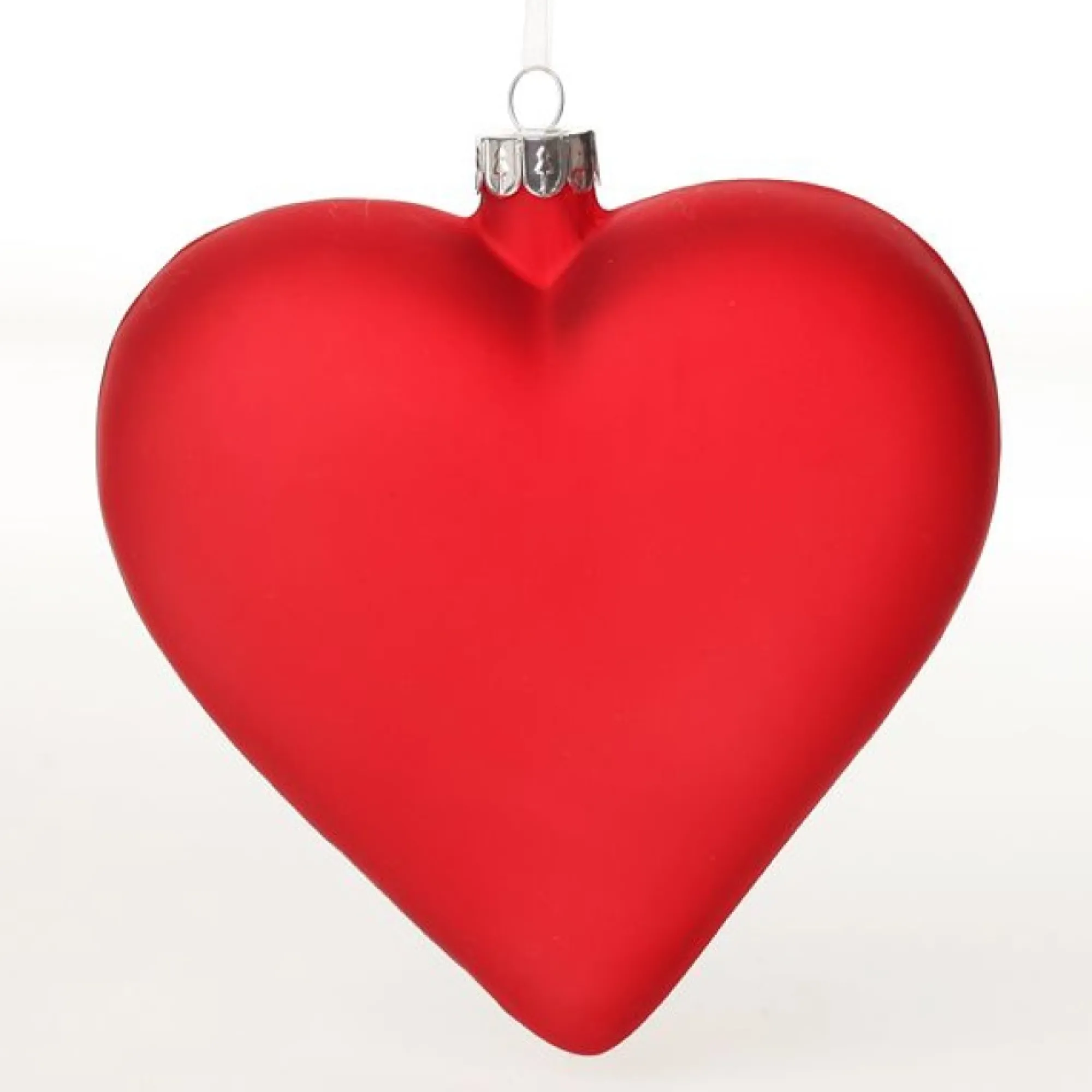 Personalised Frosted Red Glass Heart Best