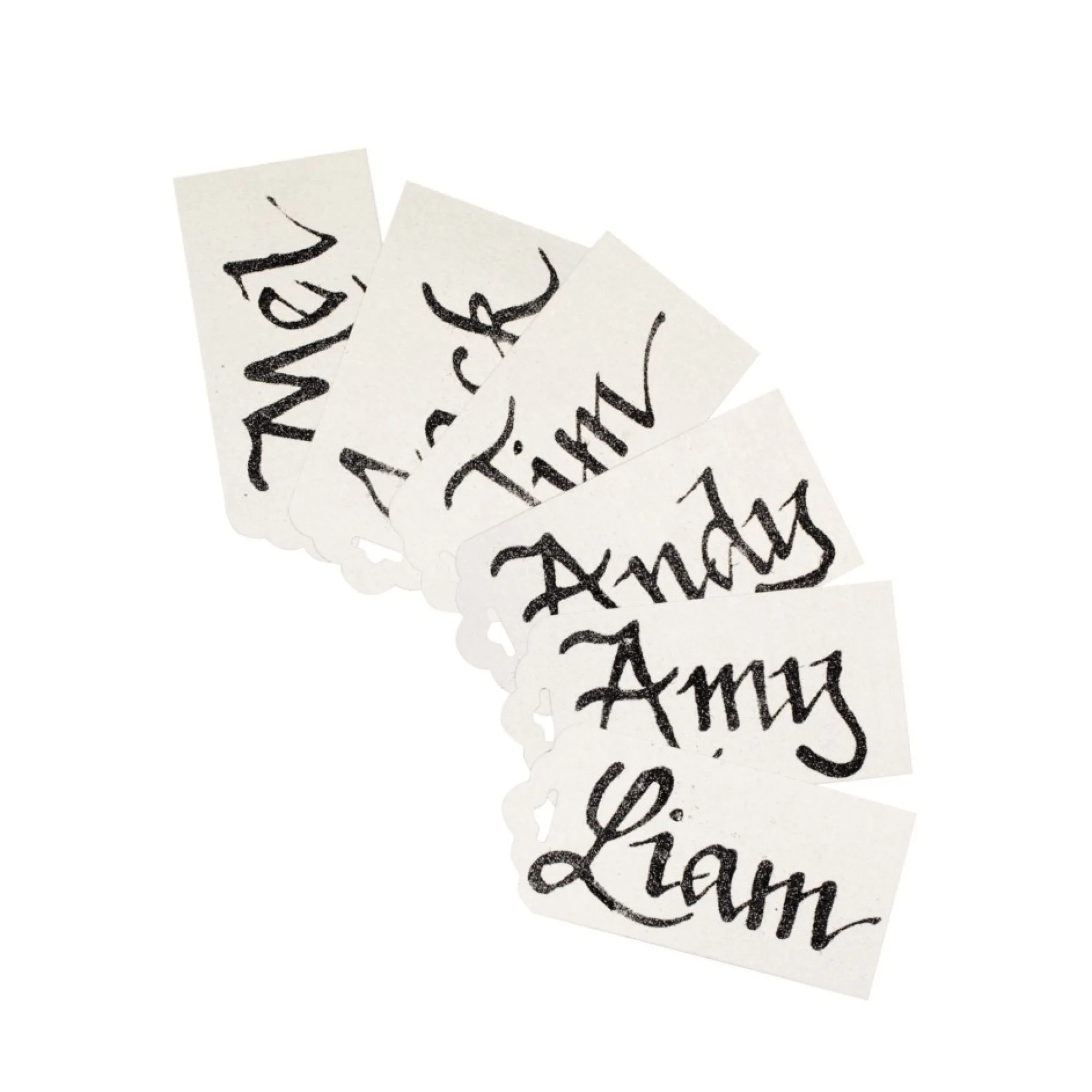 Personalised Gift Tags Scalloped Cut - Set of 6 Cheap