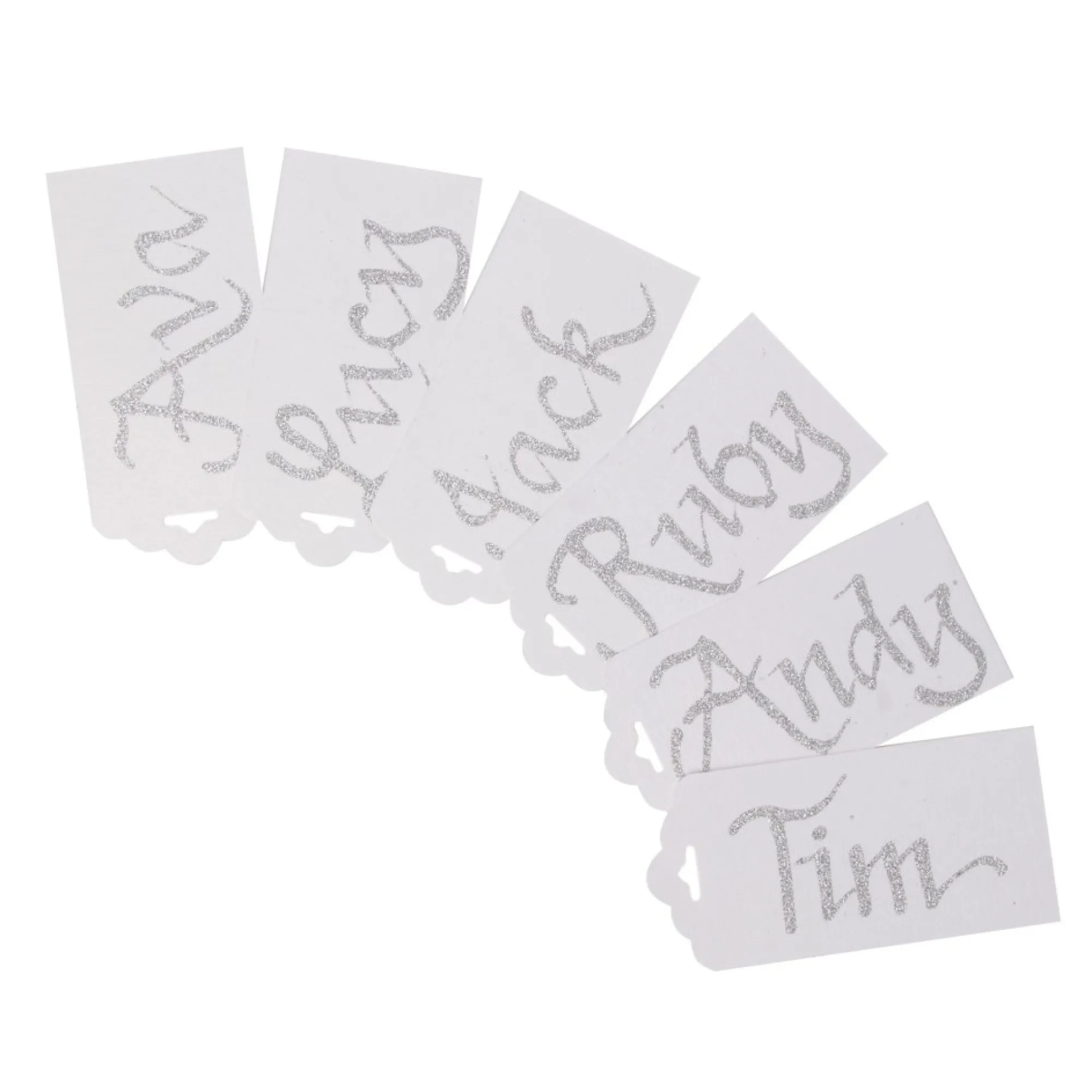 Personalised Gift Tags Scalloped Cut - Set of 6 Cheap
