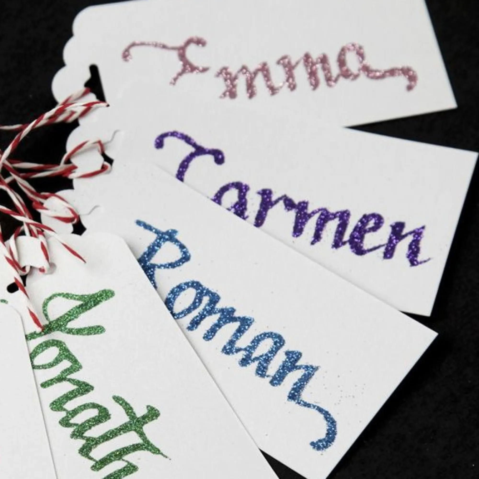 Personalised Gift Tags Scalloped Cut - Set of 6 Cheap