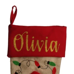 Personalised Gingerbread Girl Christmas Stocking with Dangly Legs Best Sale