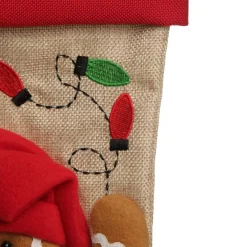 Personalised Gingerbread Girl Christmas Stocking with Dangly Legs Best Sale
