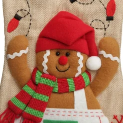 Personalised Gingerbread Girl Christmas Stocking with Dangly Legs Best Sale