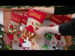 Personalised Gingerbread Girl Christmas Stocking with Dangly Legs Best Sale