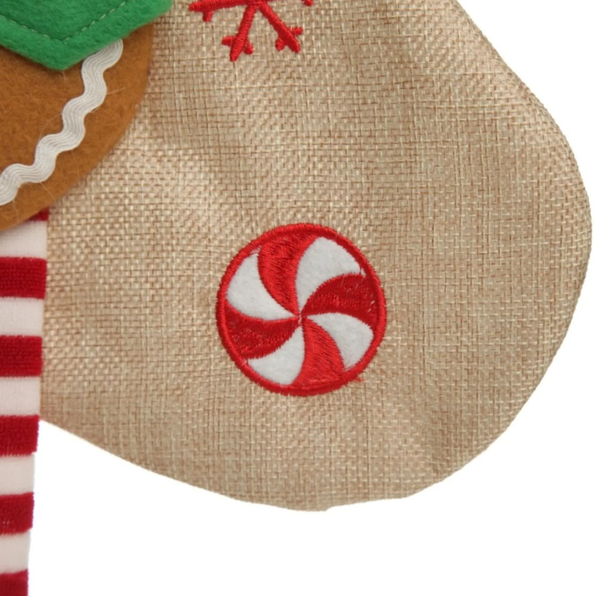 Personalised Gingerbread Boy Christmas Stocking with Dangly Legs Hot