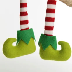 Personalised Girl Elf Christmas Stocking with Dangly Legs Cheap