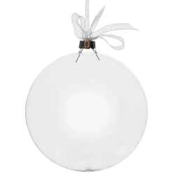 Personalised Glass Disc Bauble with Baby Footprints Hot