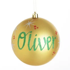 Personalised Gold Shatterproof Christmas Bauble Cheap