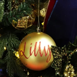 Personalised Gold Shatterproof Christmas Bauble Cheap