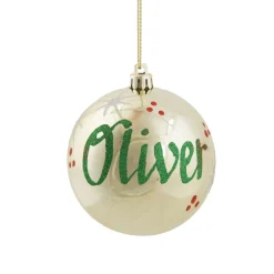 Personalised Gold Shatterproof Christmas Bauble Cheap