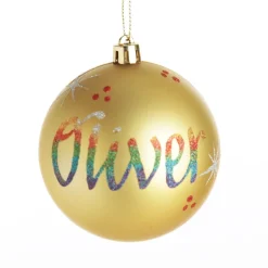 Personalised Gold Shatterproof Christmas Bauble Cheap