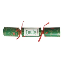 Personalised Green Swirling Holly Bon Bon - Single Discount