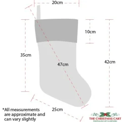 Personalised Grey & Red Star Felt Christmas Stocking Outlet