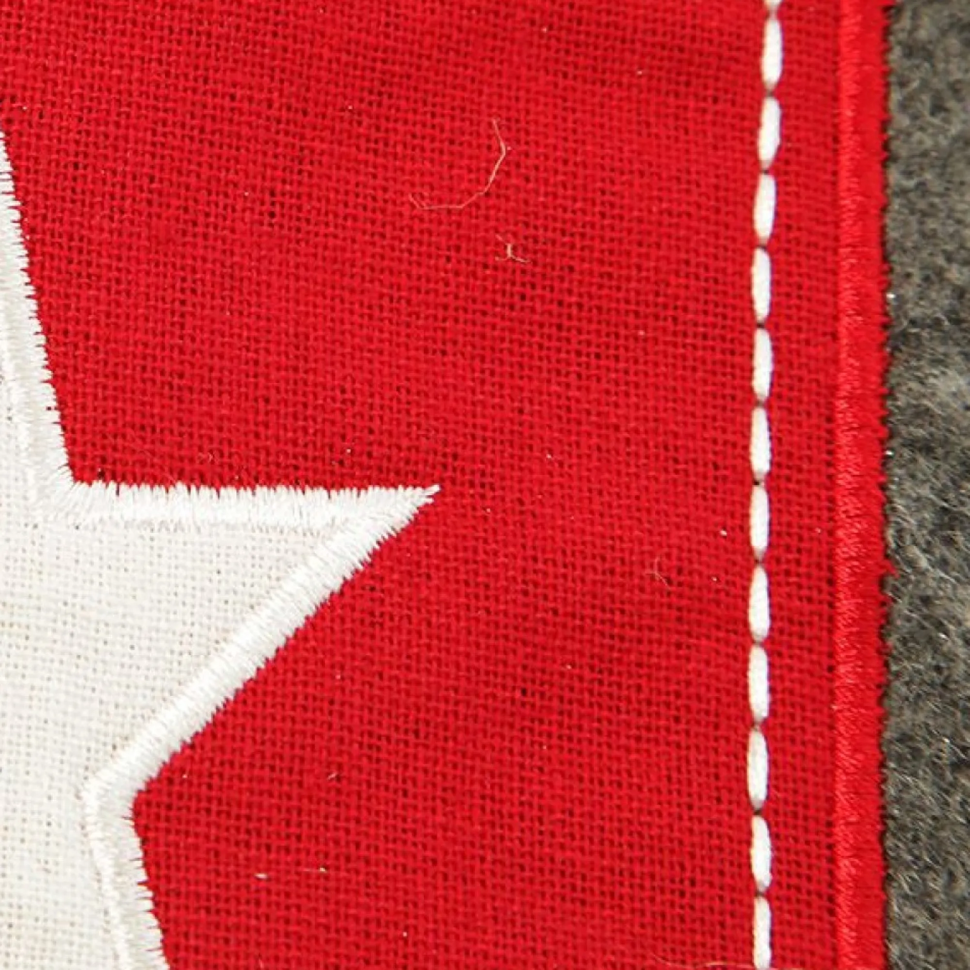 Personalised Grey & Red Star Felt Christmas Stocking Outlet