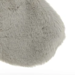 Personalised Grey Fur Christmas Stocking with Pom Poms Store