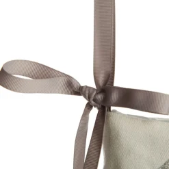 Personalised Grey Fur Christmas Stocking with Pom Poms Store