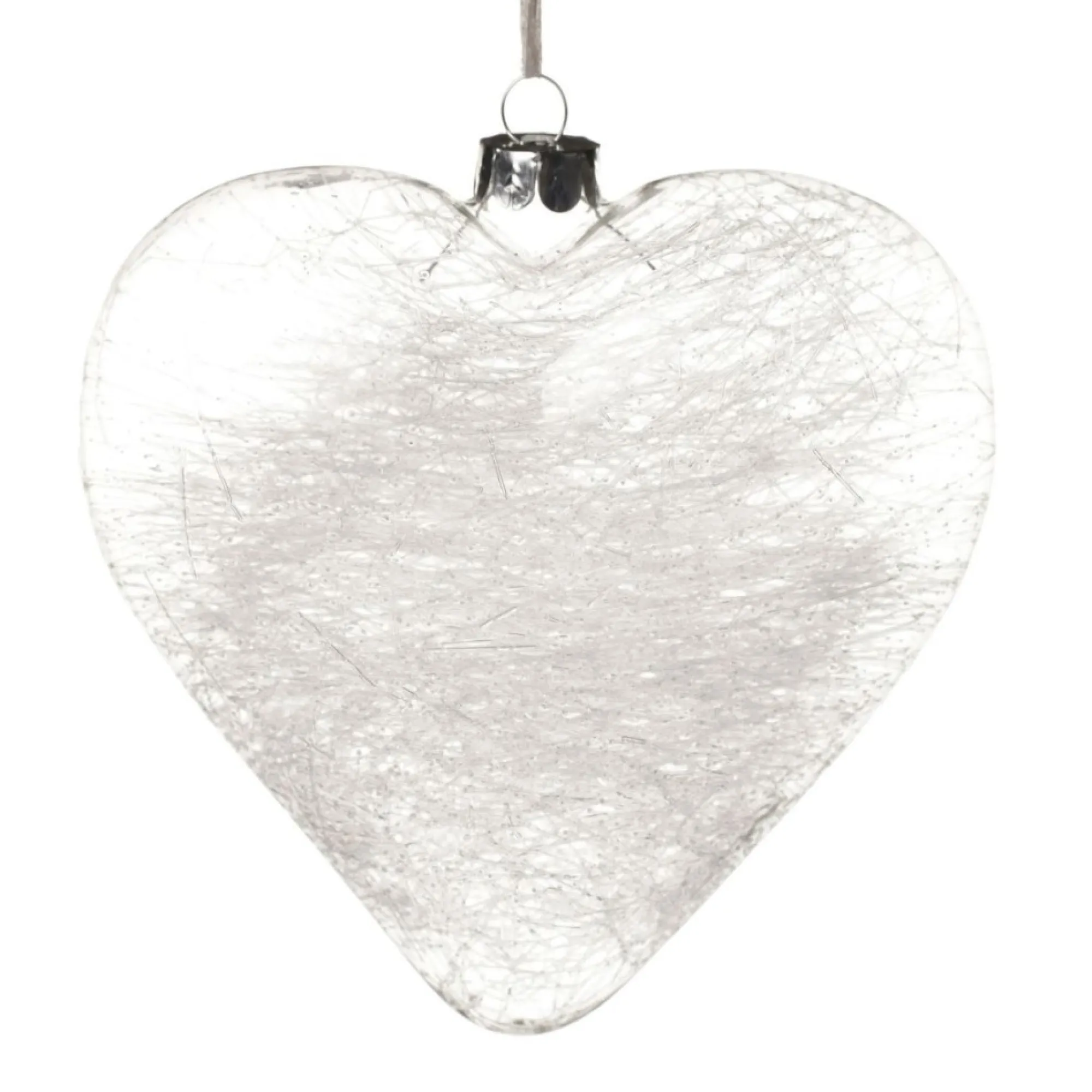 Personalised Icicle Glass Heart - All i need is Love and a Cat Clearance