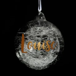 Personalised Icicle Glass Christmas Bauble Cheap