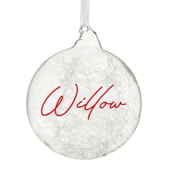 Personalised Icicle Glass Christmas Bauble Cheap