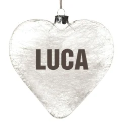 Personalised Icicle Glass Heart Cheap