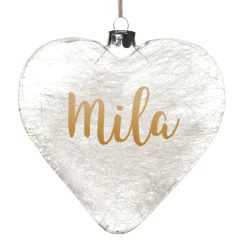 Personalised Icicle Glass Heart Cheap