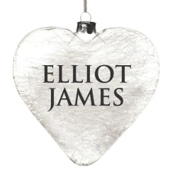 Personalised Icicle Glass Heart Cheap