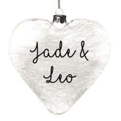Personalised Icicle Glass Heart Cheap