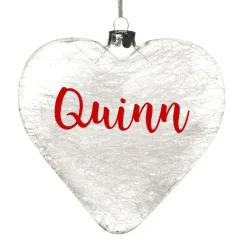 Personalised Icicle Glass Heart Cheap