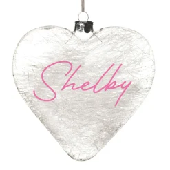 Personalised Icicle Glass Heart Cheap