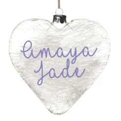 Personalised Icicle Glass Heart Cheap