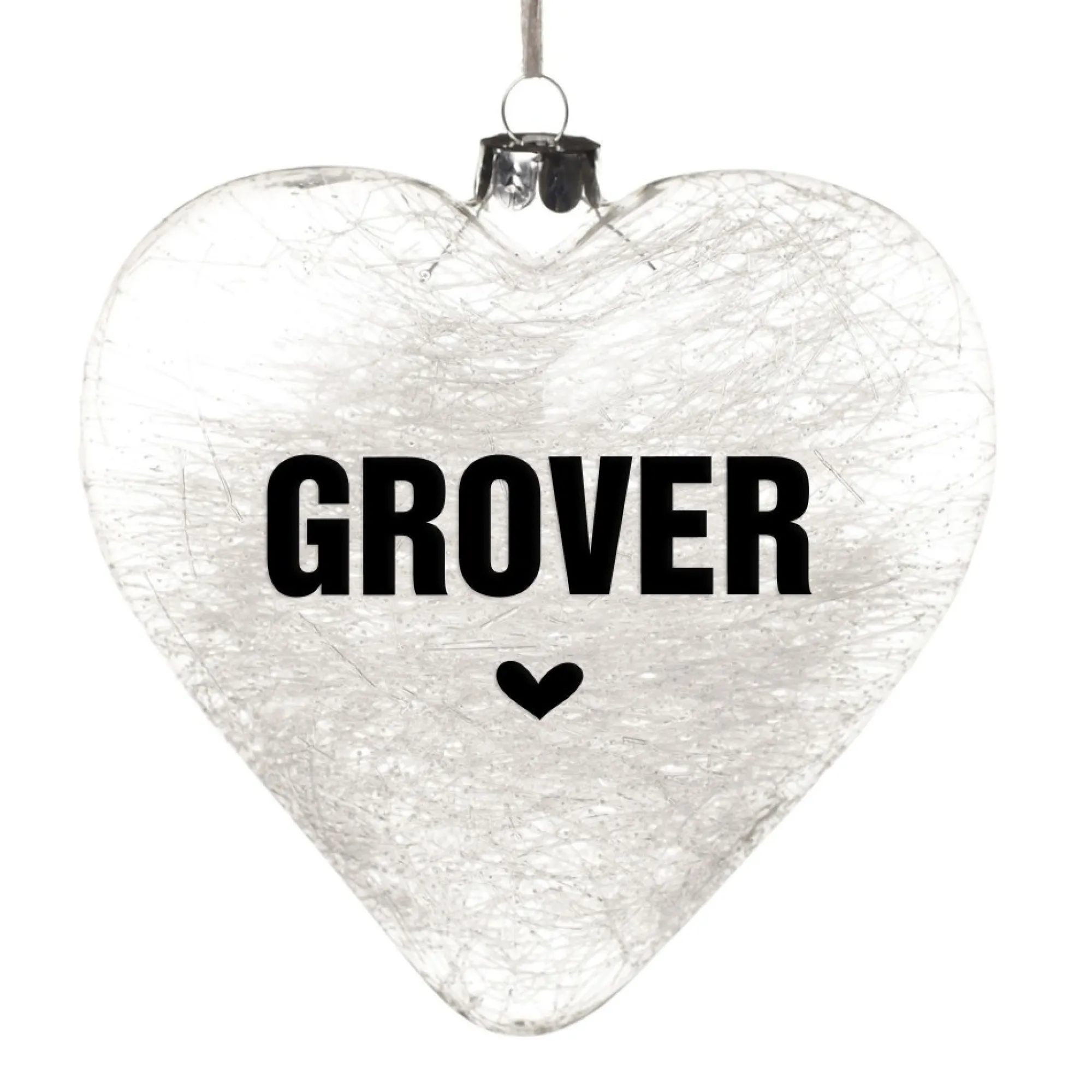 Personalised Icicle Glass Heart - All I need is Love and a Dog Fashion