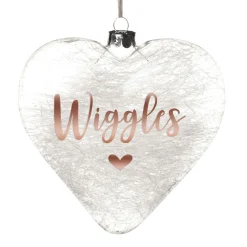 Personalised Icicle Glass Heart - All I need is Love and a Dog Fashion