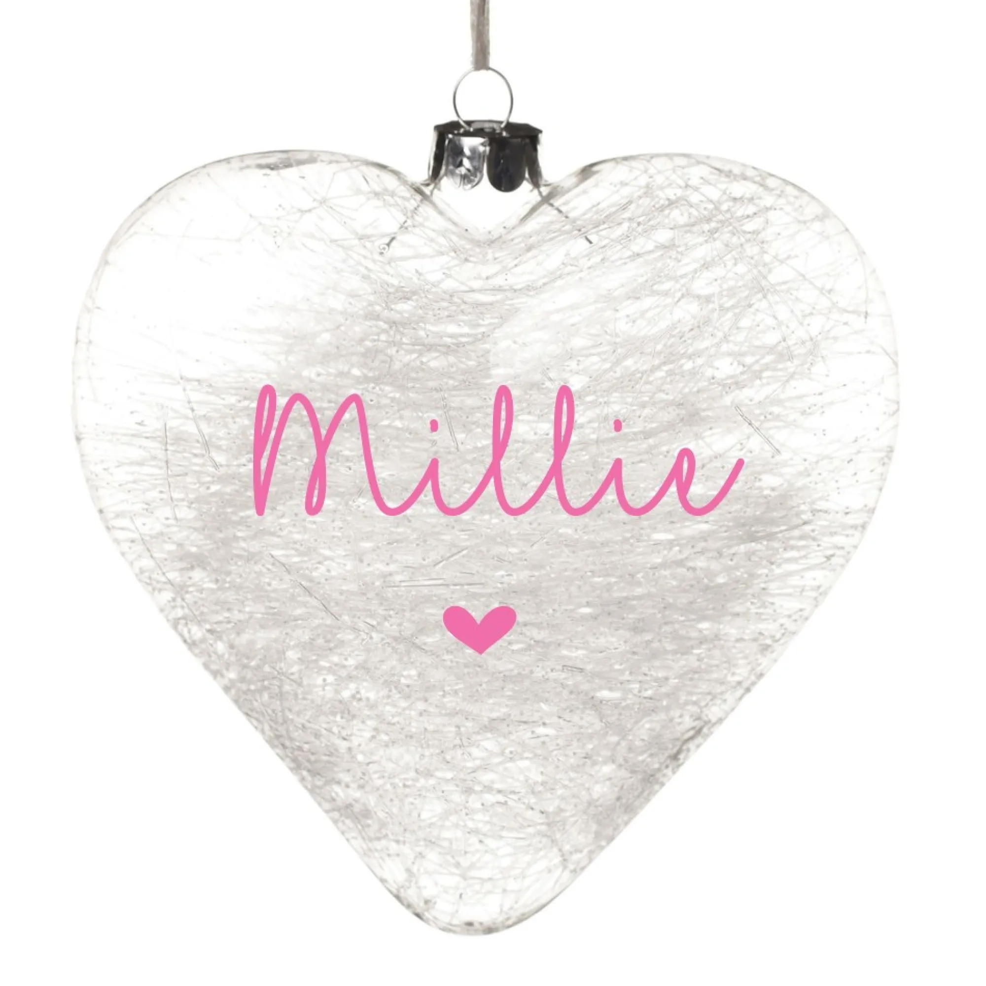 Personalised Icicle Glass Heart - All I need is Love and a Dog Fashion