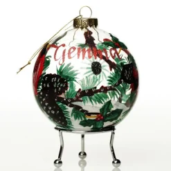 Personalised Inside Painted Cardinal Bird Christmas Bauble Sale