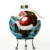 Personalised Inside Painted Santa with Sack Christmas Bauble Cheap
